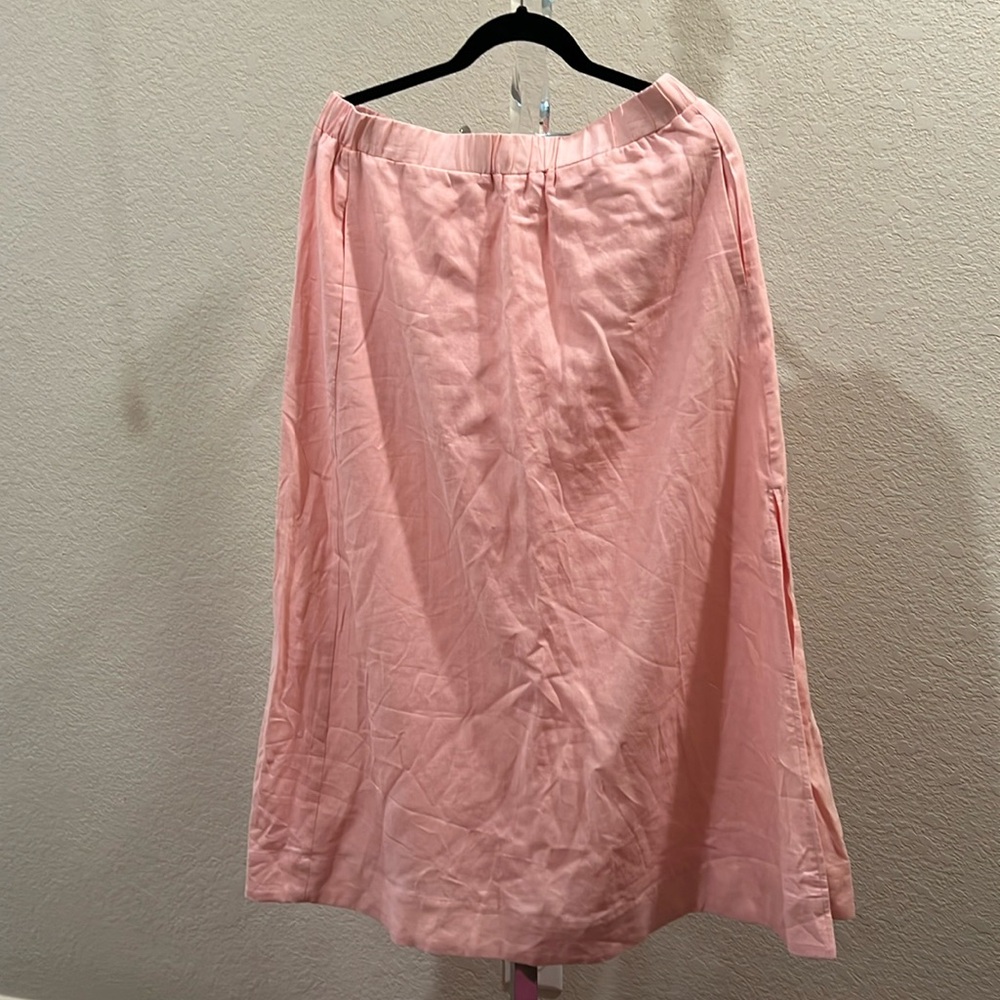 Pink linen EVERY skirt